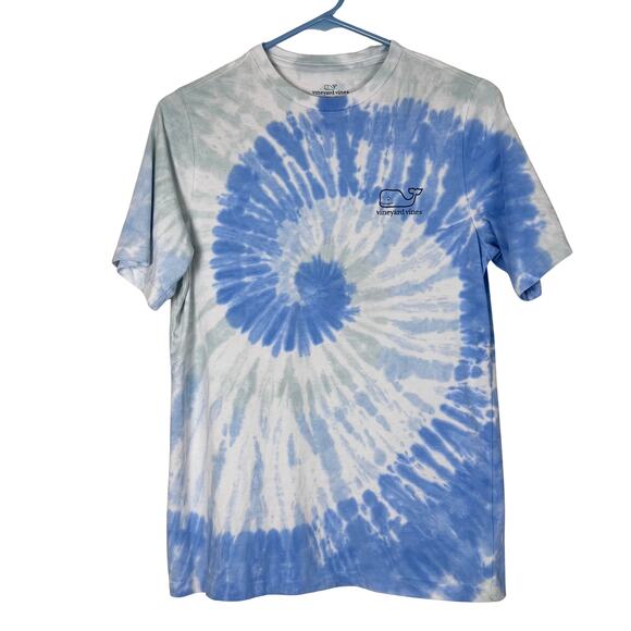Vineyard Vines Other - Vineyard Vines Boys L Tie Dye Whale Logo T-Shirt Blue White Graphic Tee